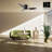 52 in. 3 - Blade Indoor Ceiling Fan with Light and Remote, Dimmable, Reversible DC Motor, Black-280805176-280805182