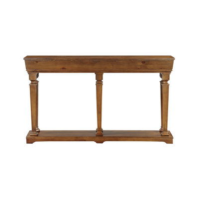 72" Oak Finish Console Table