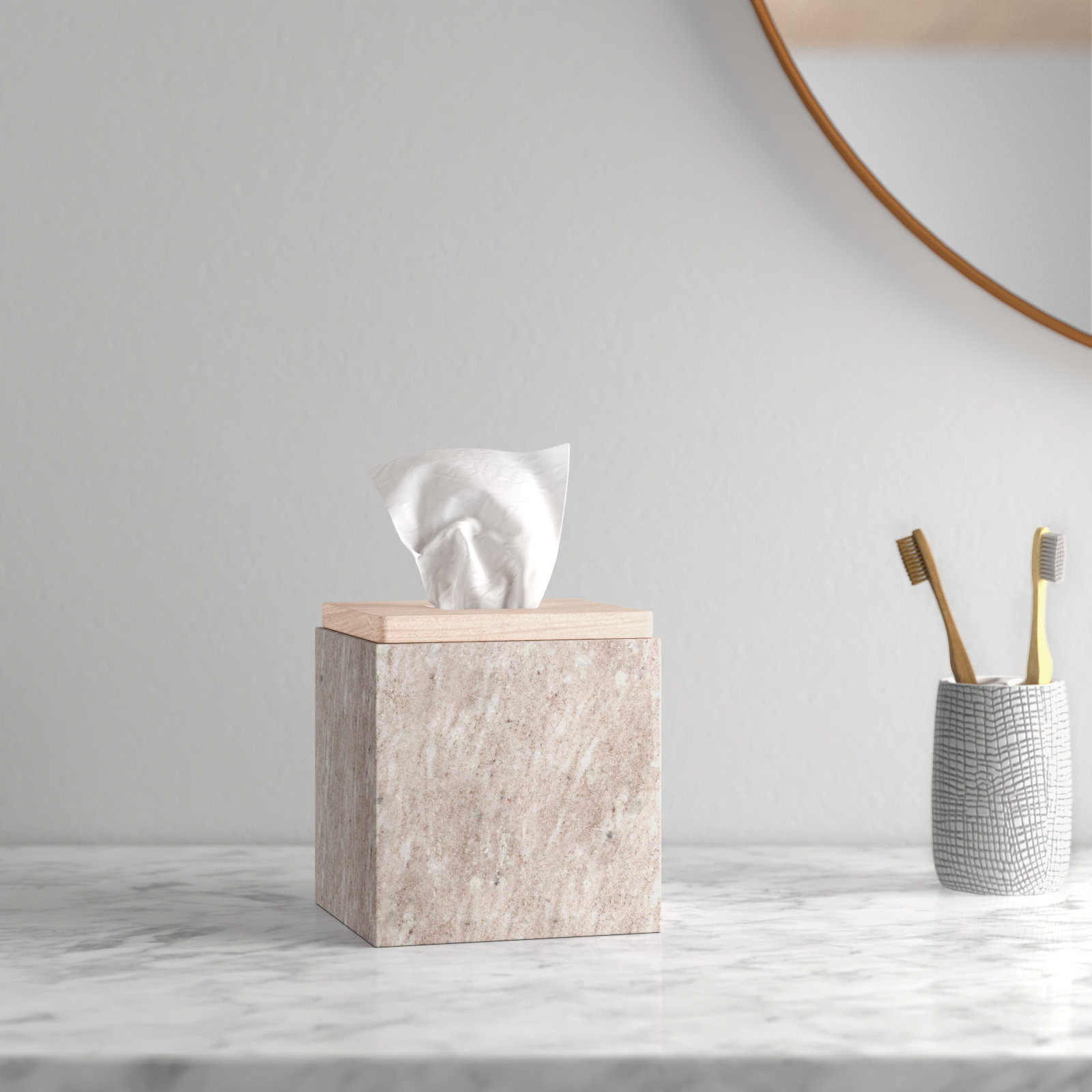 Vesuvio Marble Tissue Box Cover