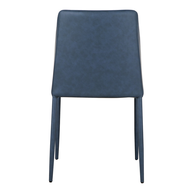 Nora Upholstered Dining Chair, Blue Faux Leather