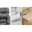 Chaise de bureau beige avec une texture de cuir robuste et un rembourrage confortable pour ordinateur