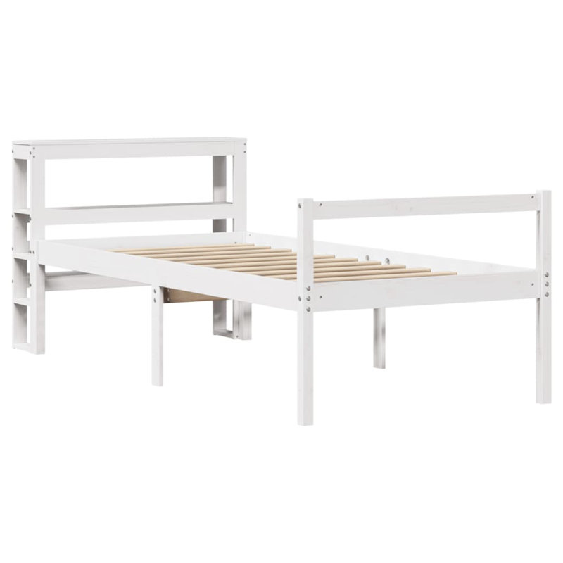 Solid Wood Bed, Single (3'), White