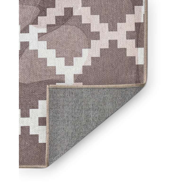 Washable Geometric Indoor Rug, Rectangle 4' x 6'