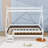 Wood Low Profile House Platform Bed-508322417-508322416