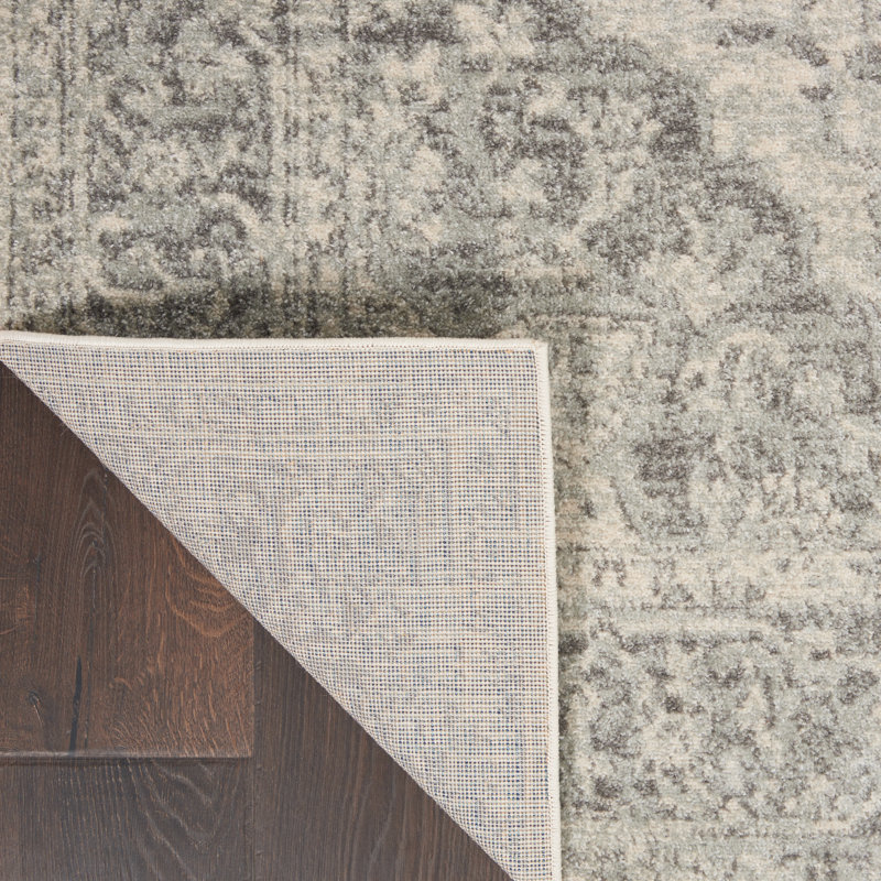 Tapis oriental ivoire / gris Timera, Rectangle 6 pi x 9 pi