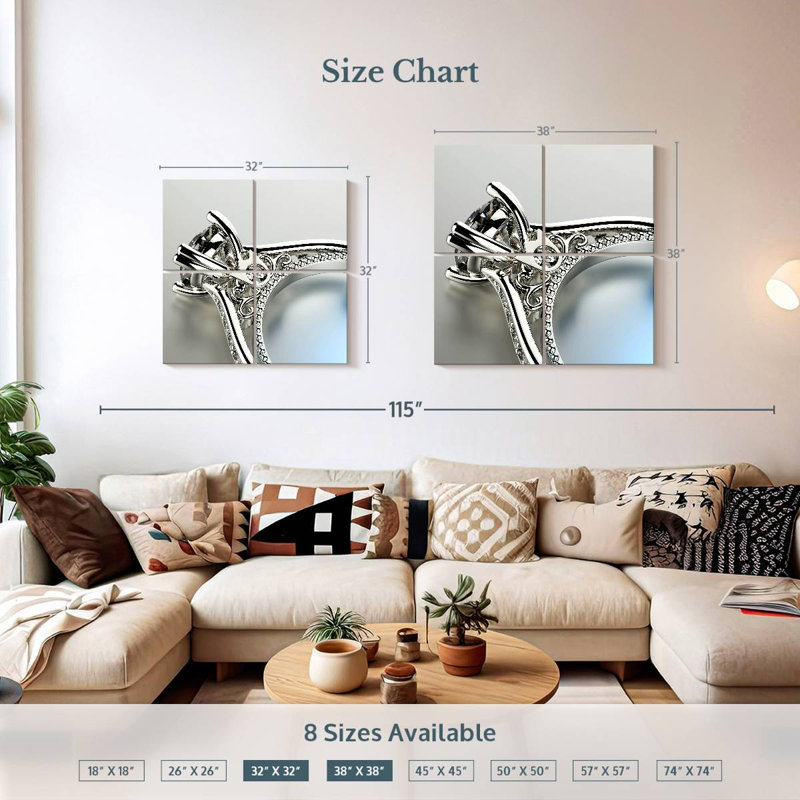 Bague de fiançailles Shuttleworth, H 38 po x l 38 po