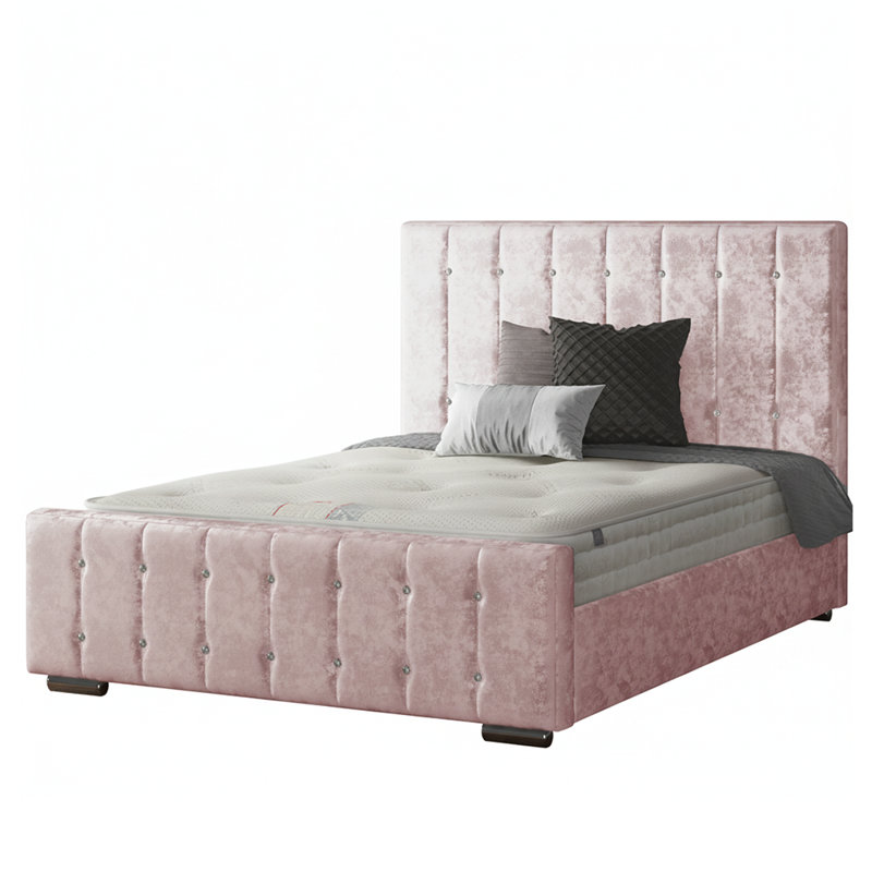 Millican Upholstered Bed, Double (4'6), Pink