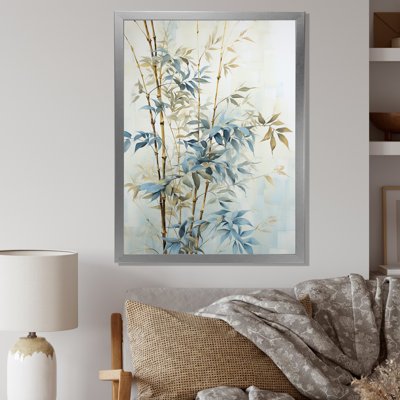 " Blue And Golden Minimalism Bamboo "