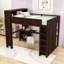Grand lit mezzanine avec garde-robe, bureau, rangement et port USB-1406004417
