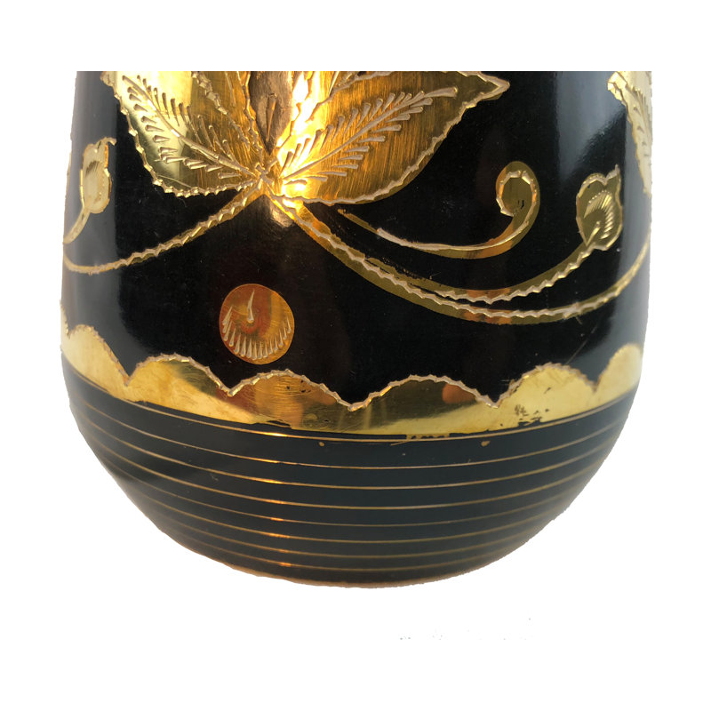 Table de vase floral Tioga, Doré / Noir