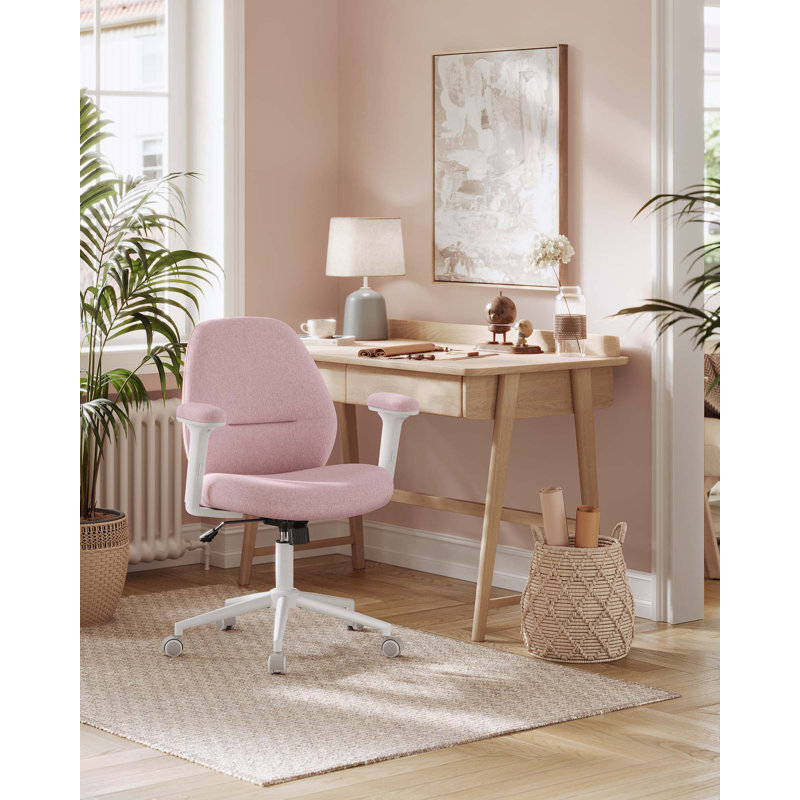 17 Stories Takeisha Office Chair, Pink, White