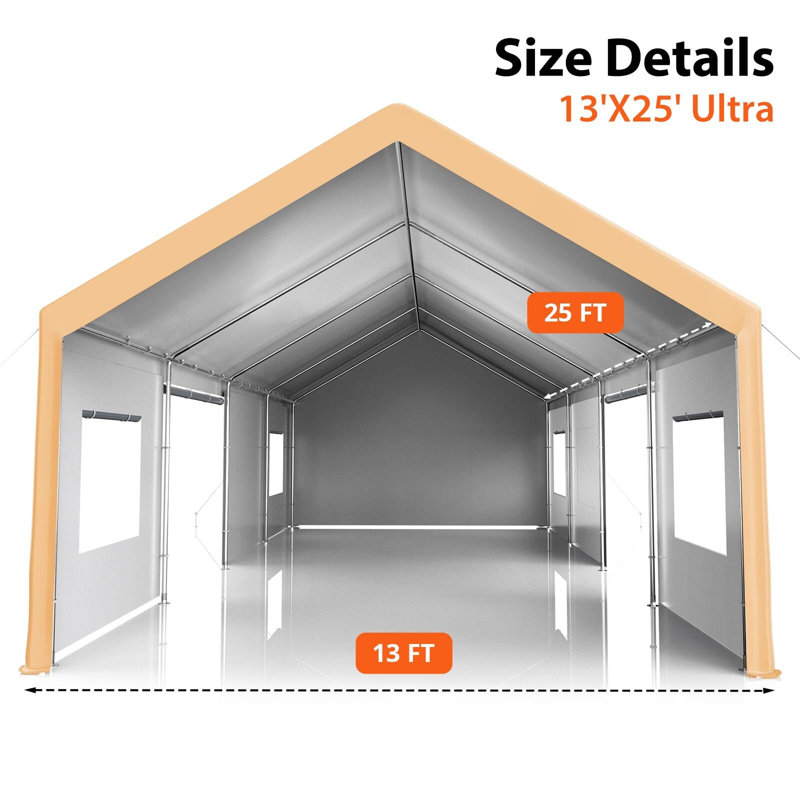 13 Ft. W x 25 Ft. D Canopy