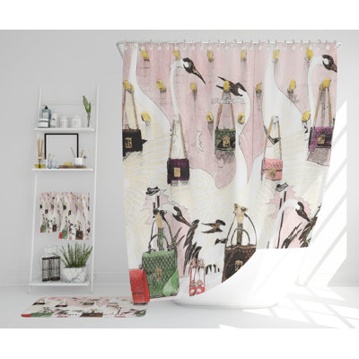 Natea Polyester Shower Curtain Set