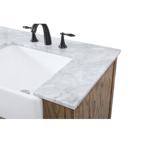 Lark Manor Hejira 72'' Free Standing Double Bathroom Vanity with Marble ...