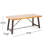 3 Piece Patio Wood Dining Set With  Benches