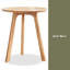 Table de bout ronde - Petite table de bout Table d'appoint Table de chevet Table de chevet pour salon, chambre à coucher et balcon, 100% bois de chêne massif naturel facile à assembler-123154947