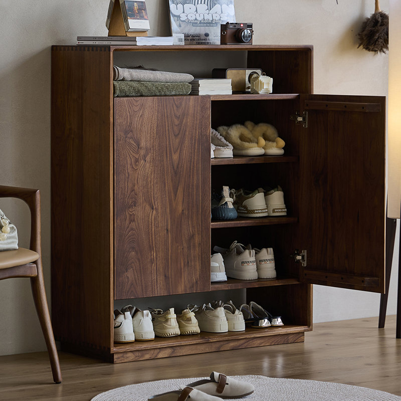 Armoire à chaussures en bois massif populaire
