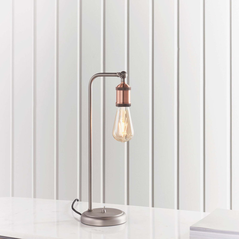 Moxee 45.3Cm Silver Arched Table Lamp Set