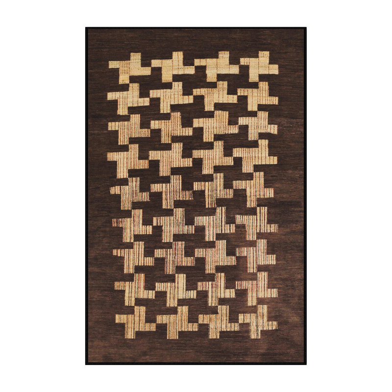 Tapis abstrait moderne 1619, Tapis de couloir 2 pi x 5 pi
