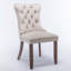 Chaise rembourrée capitonnée en velours de bois massif