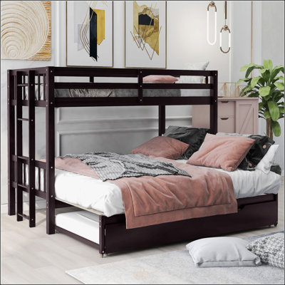Twin Over Pull-Out Bunk Bed With Trundle