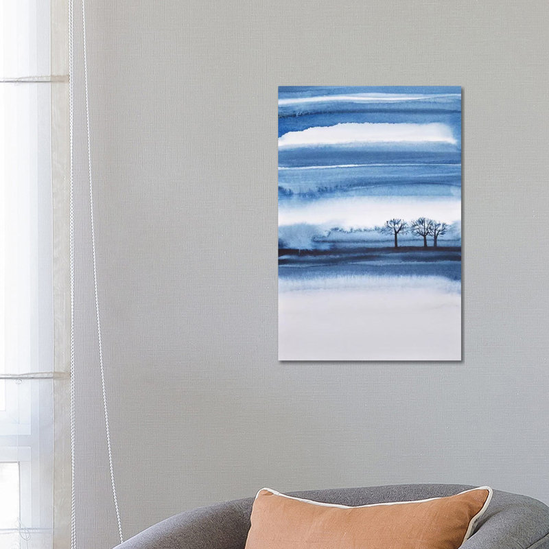 Winter Trees Abstract by Lesia Binkin - Wrapped Canvas Gallery-Wrapped Canvas Giclée, 66.04 cm H x 45.72 cm W x 3.175 cm D