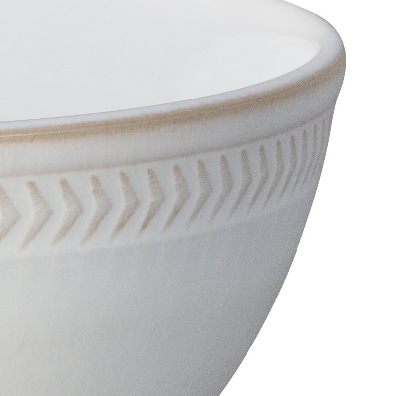 Natural Canvas Set Of 4 Textured Cereal Bowls
