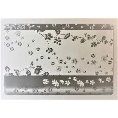 Napperon Peva (11 x 17 po) - Floral argenté (ensemble de 12)