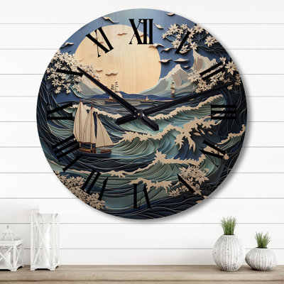 Horloge murale en bois massif Vilio