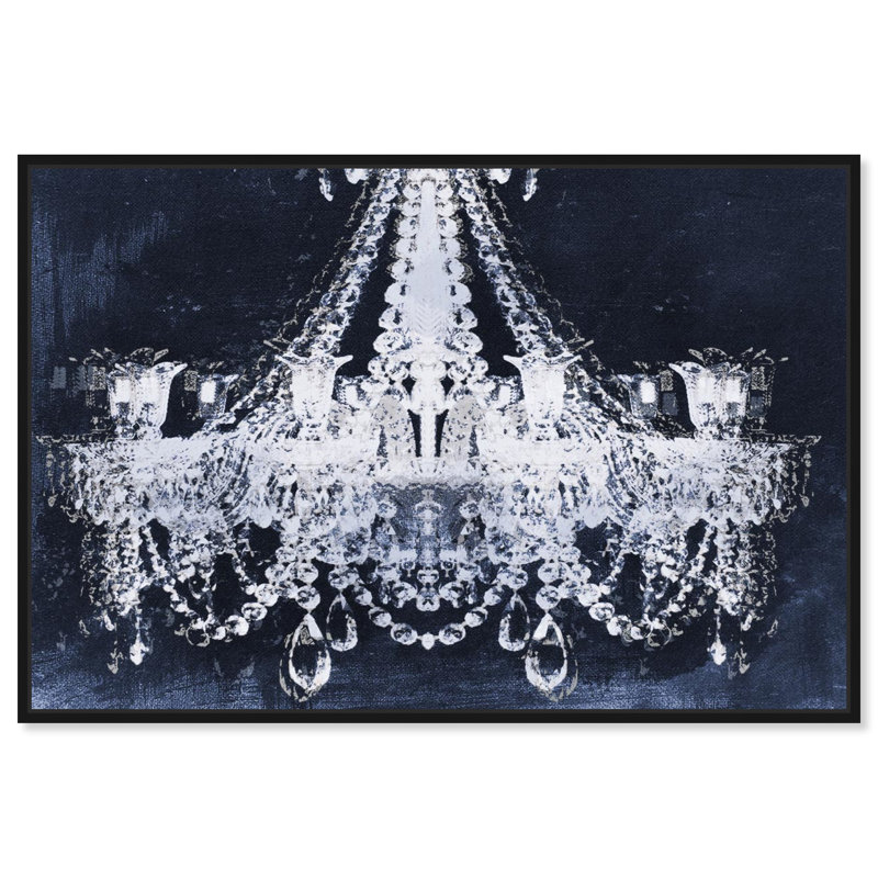 «Dramatic Entrance Indigo», impression sur toile, H 20 po x l 30 po, Cadre noir