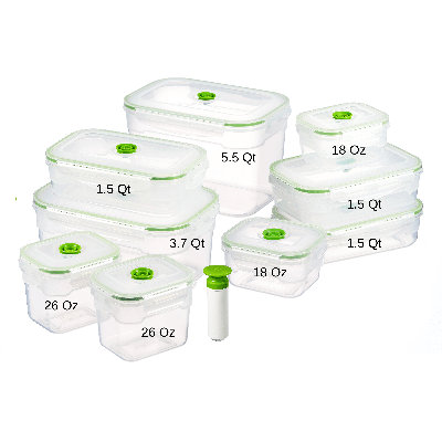 Food Storage - Set of 9 Containers and 9 Lids