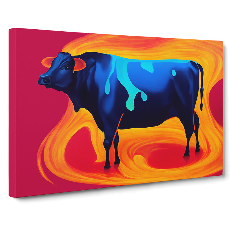 Beguiling Cow Abstract - Wrapped Canvas, 40cm H x 60cm W x 3cm D