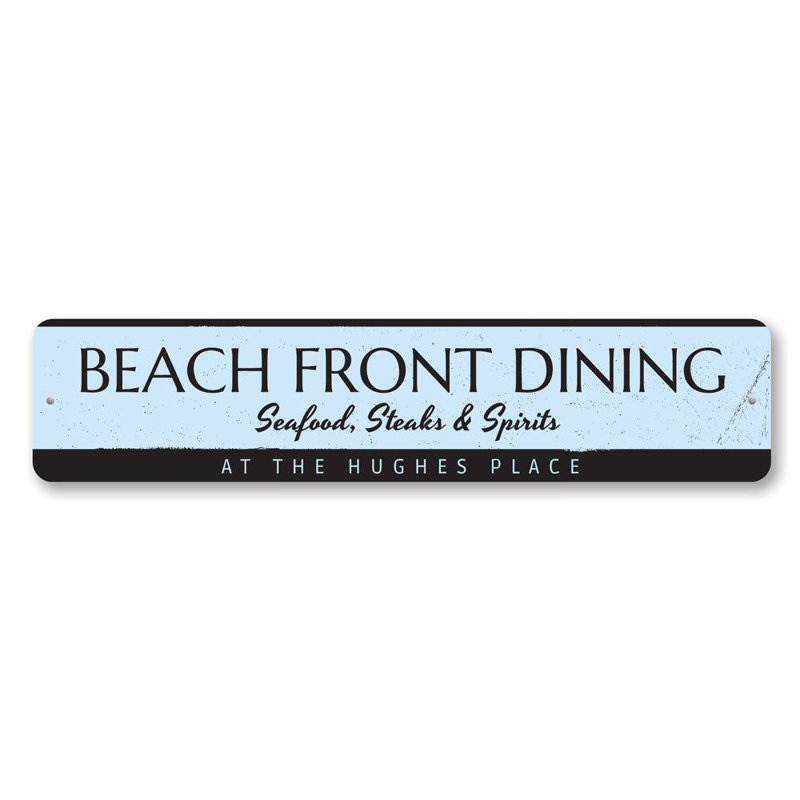 Plaque de plage en aluminium, H 4 po x l 18 po x P 0,04 po