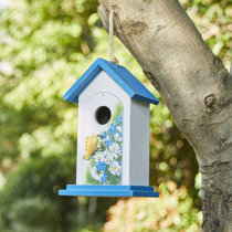 Bird House pour l’extérieur, 6 trous fait à la main maison d’oiseaux en  bois, style villa rétro Grande maison d’oiseaux pour les oiseaux  extérieurs