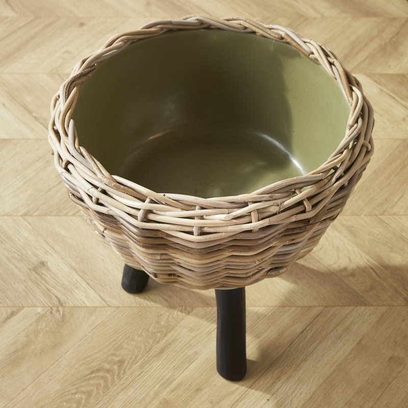 Round Plant Stand, 16" H x 17" L x 17" D