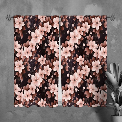 Rideaux à motif floral - 6128