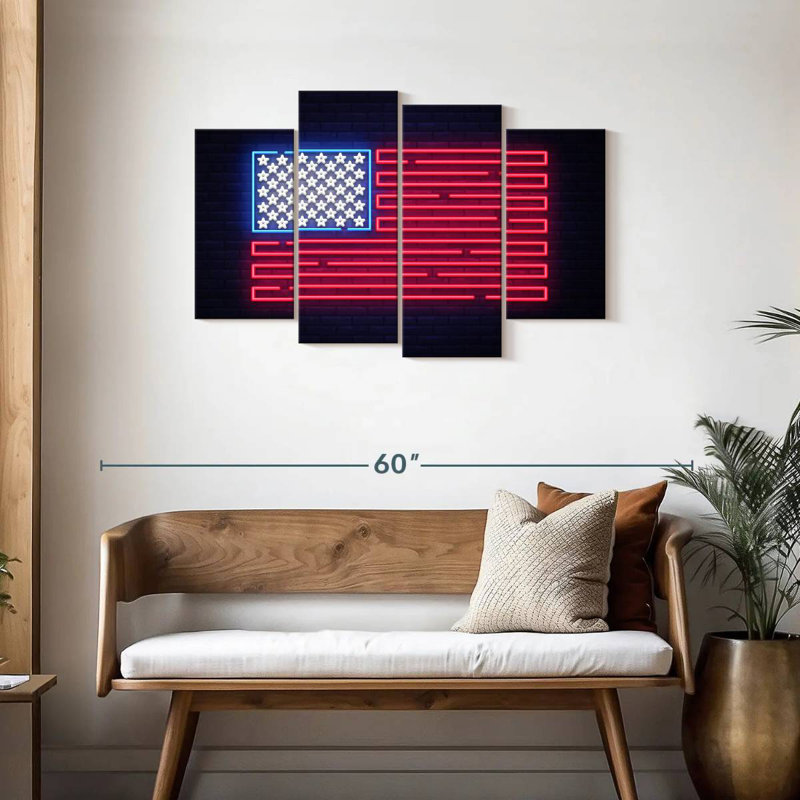 Borges USA Flag Neon Sign