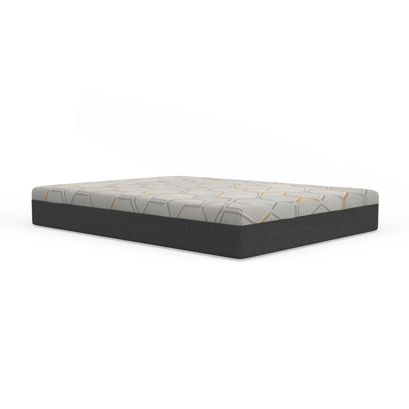 Matelas en mousse viscoélastique gélifiée 12 "avec support de bord et base à grille d'aération 12"