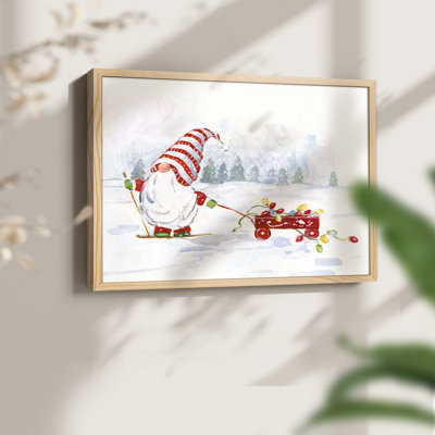 Gnome d'hiver II - reproduction encadrée - réaménageable