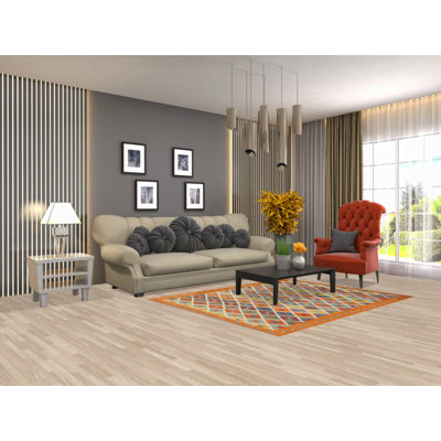 Tapis oriental en laine réversible kilim 5 x 6