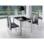 Genea Glass Top Metal Base Dining Table-615424011