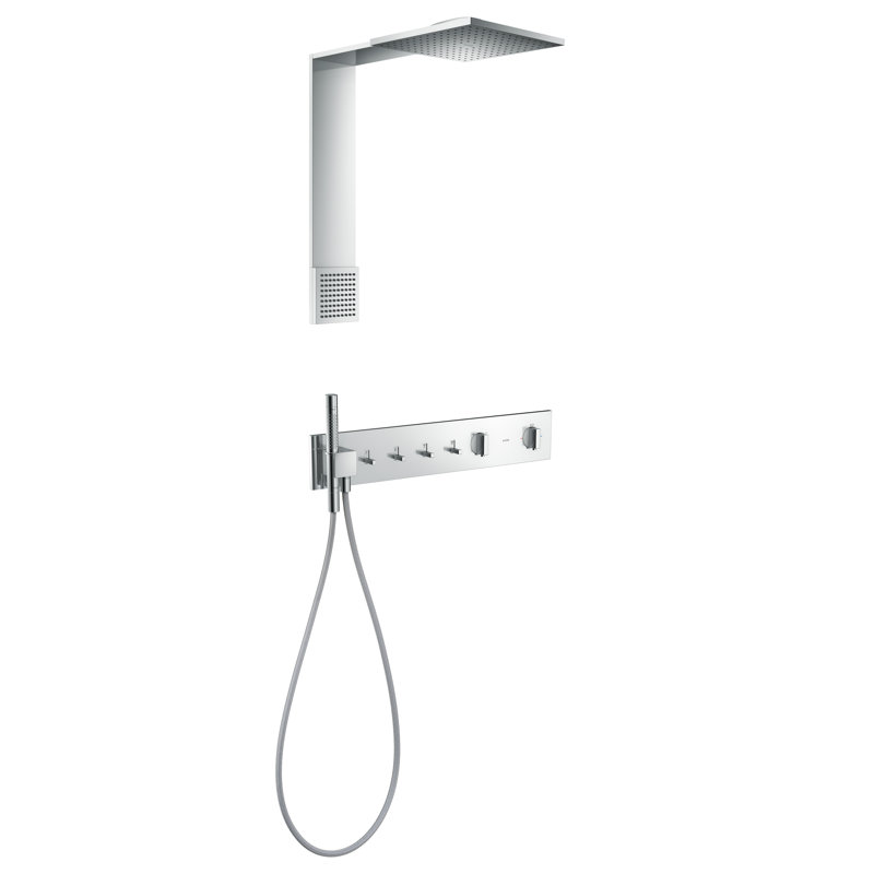 AXOR Showercomposition 2-Jet Showerhead 250/250 And Shoulder Shower, 1.75 GPM, 2.5 GPM, Chrome