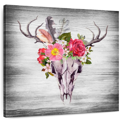 Couronne florale de crâne de cerf Kerner