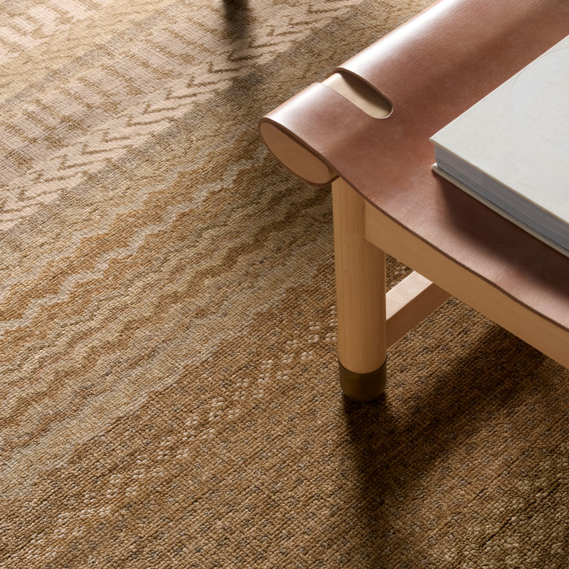 Jaipur Living Roza LIB16 Handknot Ikat Yellow/Tan Area Rug (12'X15'), Rectangle 6' x 9'
