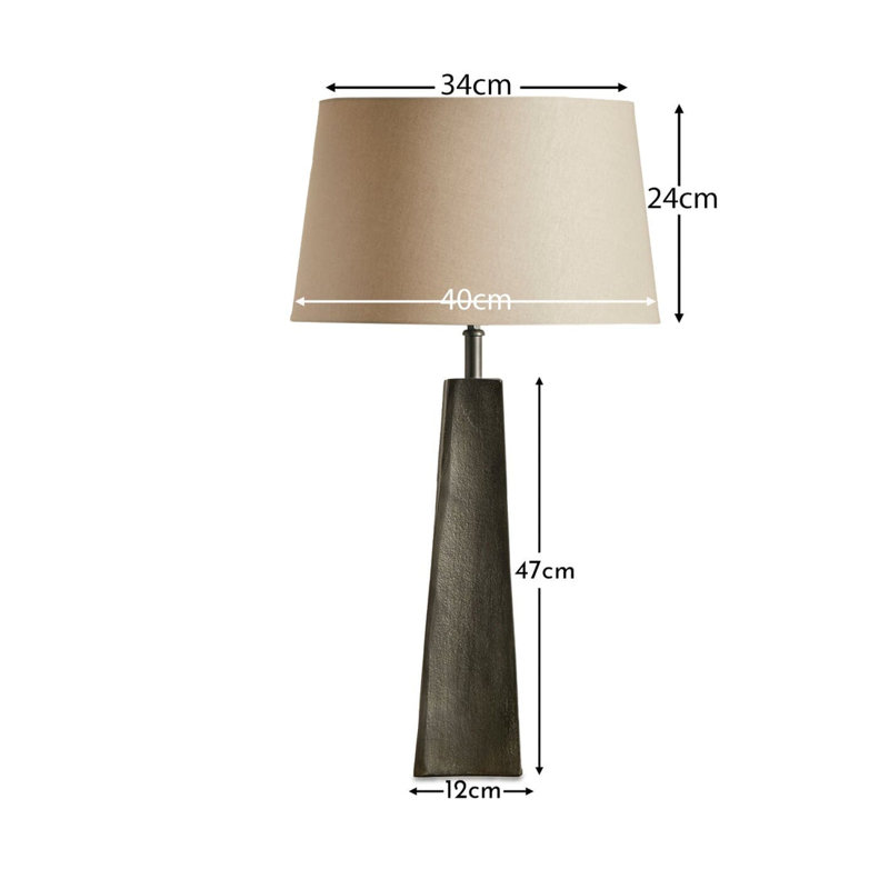 Alycen 71cm H Round Lamp Shade, Taupe