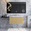 Meuble-lavabo mural moderne à rayures avec lavabo et tiroir à fermeture en douceur-901859948