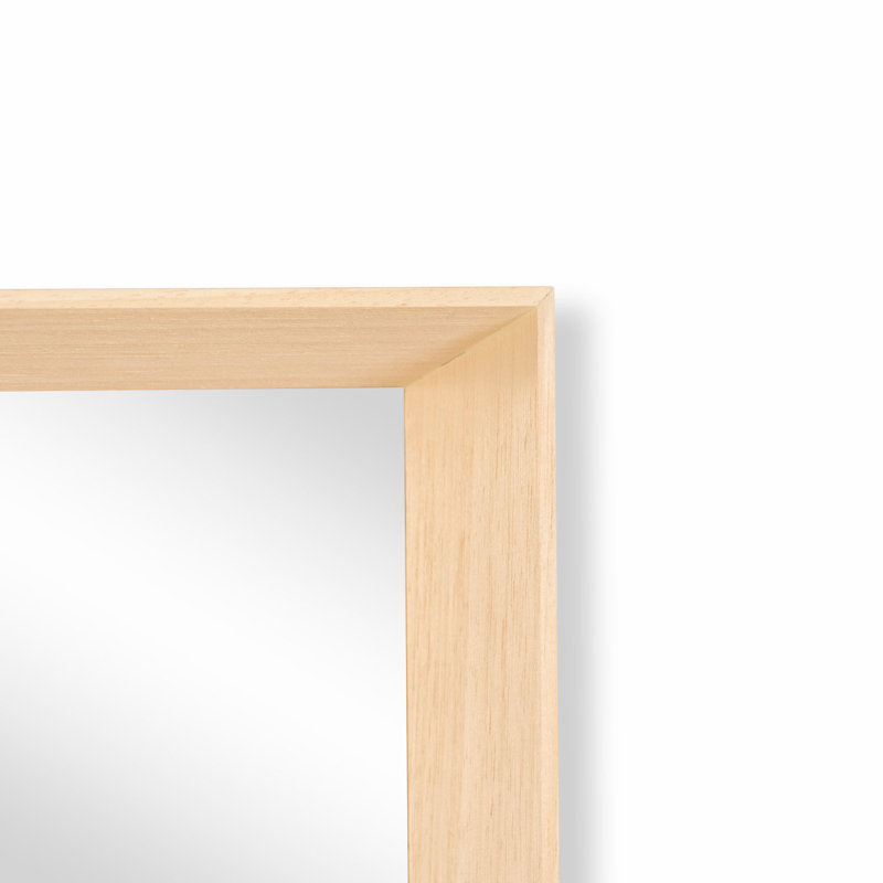 Alexeah Wood Flat Wall Mirror, 150 cm H x 60 cm W