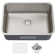 Dex™️ Series KRAUS 25" L Undermount 16 Gauge Stainless Steel Single Bowl Kitchen Sink