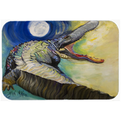 Alligator and Moon Glass Cutting Board