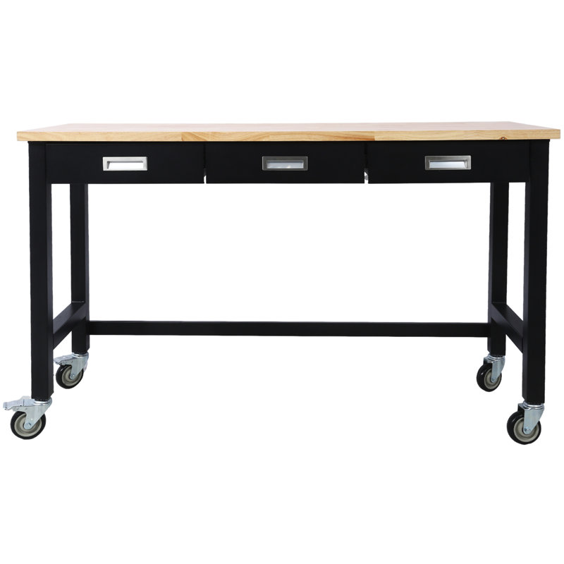 Établi 60 po avec plateau à griffes et roulettes pour garage mobile